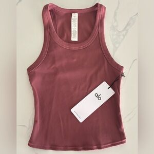 ALO yoga RIBBED EN POINTE TANK SZ Medium NWT